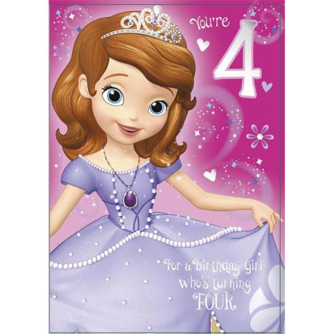 4th Birthday Sofia Disney Princess Birthday Card £1.85